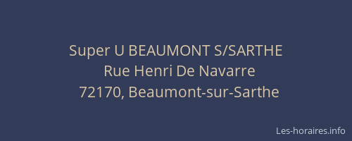 Super U BEAUMONT S/SARTHE