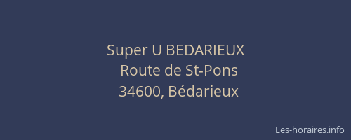 Super U BEDARIEUX