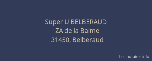 Super U BELBERAUD