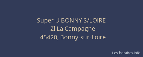 Super U BONNY S/LOIRE