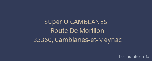 Super U CAMBLANES