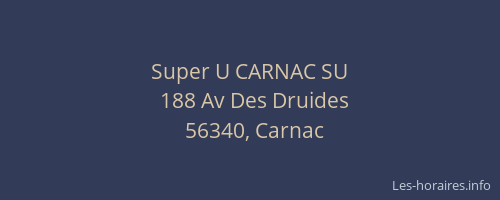 Super U CARNAC SU