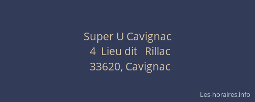 Super U Cavignac