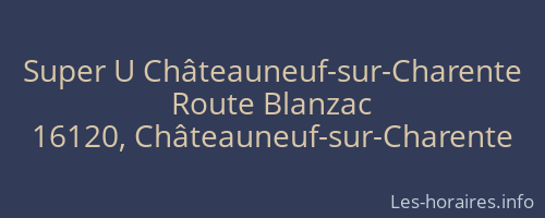 Super U Châteauneuf-sur-Charente