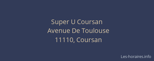 Super U Coursan