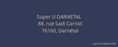 Super U DARNETAL