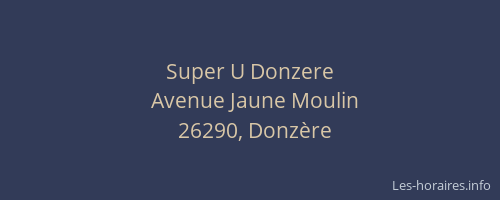 Super U Donzere