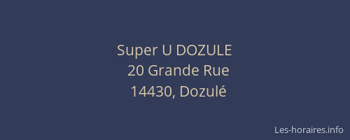 Super U DOZULE