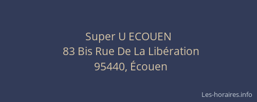 Super U ECOUEN