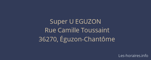 Super U EGUZON