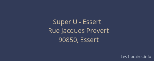 Super U - Essert