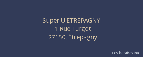 Super U ETREPAGNY