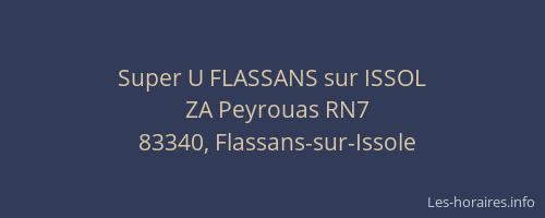 Super U FLASSANS sur ISSOL