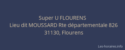 Super U FLOURENS