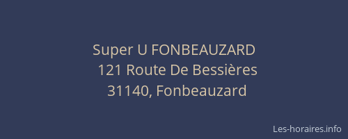 Super U FONBEAUZARD