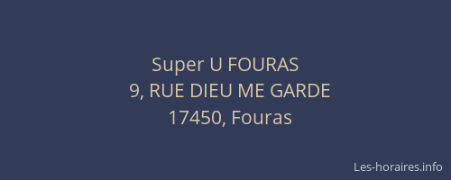 Super U FOURAS