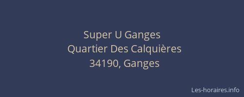 Super U Ganges