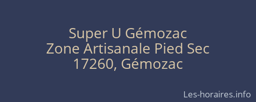 Super U Gémozac