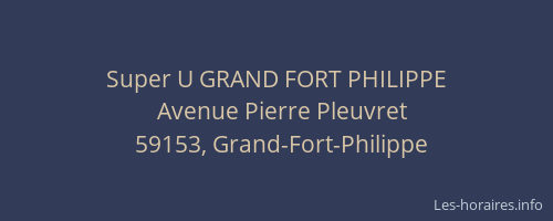 Super U GRAND FORT PHILIPPE