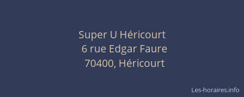 Super U Héricourt