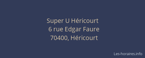 Super U H&eacute;ricourt