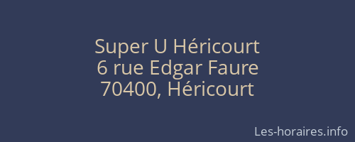 Super U Héricourt