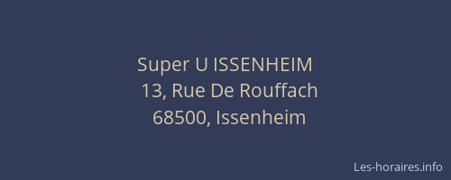 Super U ISSENHEIM
