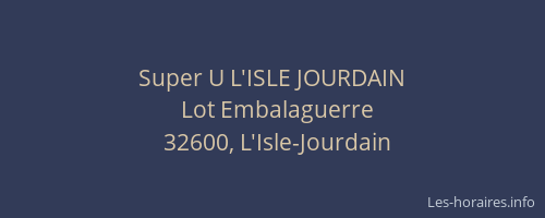 Super U L'ISLE JOURDAIN