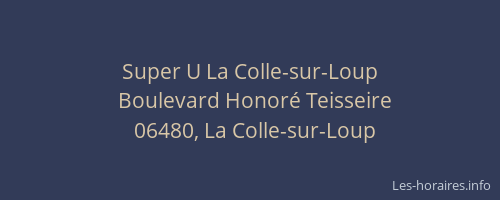 Super U La Colle-sur-Loup