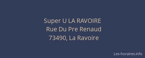 Super U LA RAVOIRE