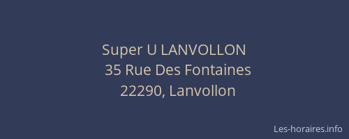 Super U LANVOLLON