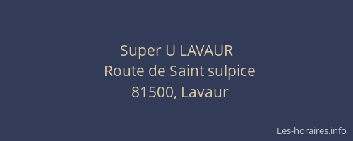 Super U LAVAUR