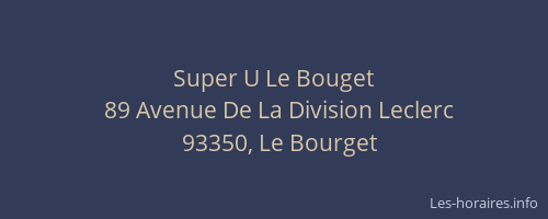 Super U Le Bouget