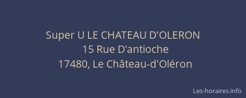 Super U LE CHATEAU D'OLERON