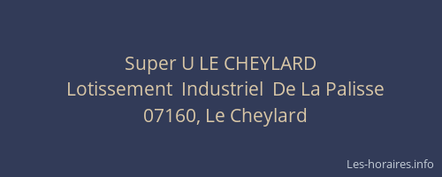 Super U LE CHEYLARD