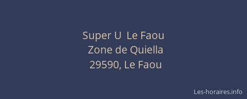 Super U  Le Faou