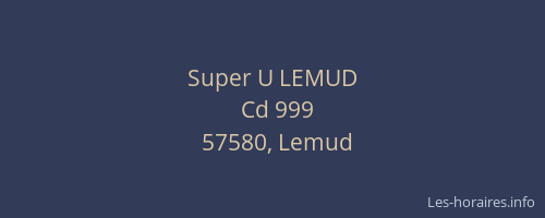 Super U LEMUD