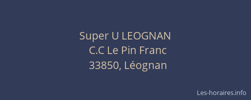 Super U LEOGNAN
