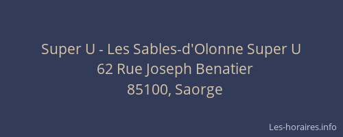 Super U - Les Sables-d'Olonne Super U