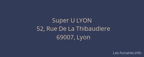 Super U LYON
