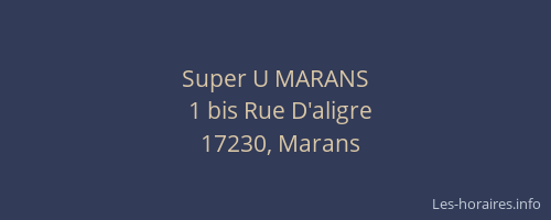 Super U MARANS