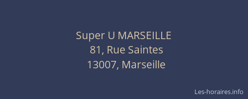 Super U MARSEILLE