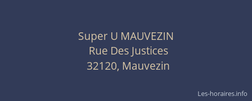 Super U MAUVEZIN