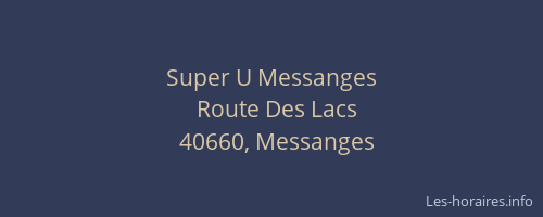 Super U Messanges