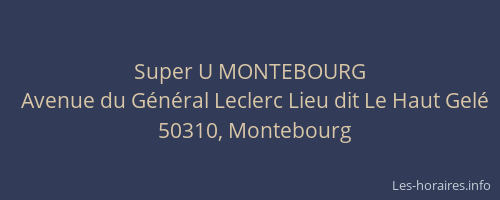 Super U MONTEBOURG