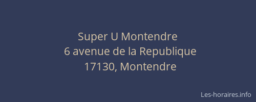 Super U Montendre