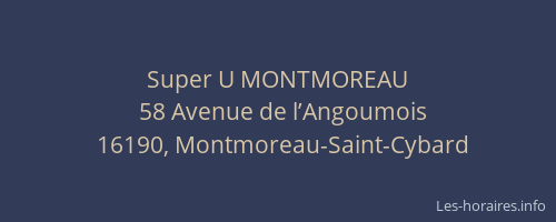 Super U MONTMOREAU