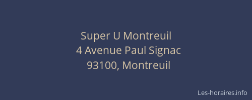 Super U Montreuil
