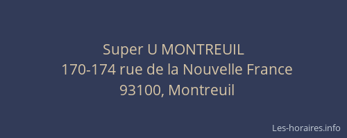 Super U MONTREUIL