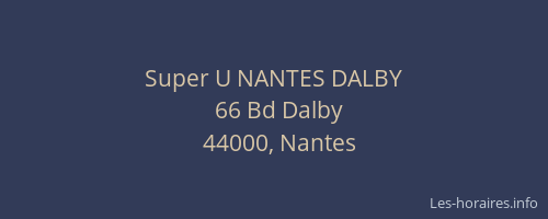 Super U NANTES DALBY